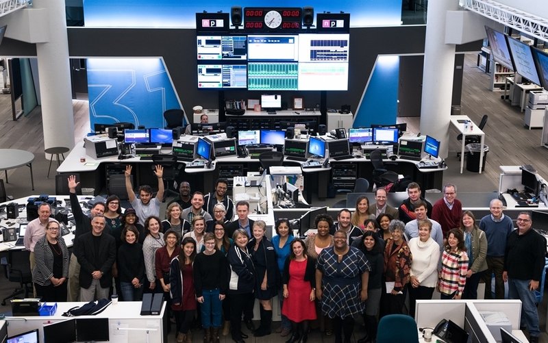 The Morning Edition staff (and some colleagues), at NPR headquarters in Washington, D.C.