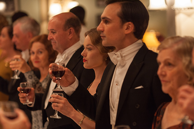 Left to right: Jemima West as Alice Whelan and Henry Lloyd-Hughes as Ralph Whelan. ((C) New Pictures and Channel 4 for MASTERPIECE in association with All3Media International) 