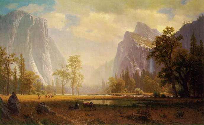 Albert Bierstadt, Looking Up the Yosemite Valley, ca. 1865-67