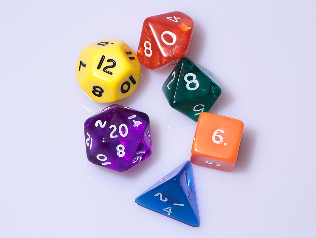 Dungeons & Dragons Dice, courtesy Wikimedia Commons