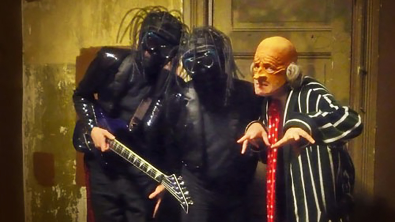 Bob, Chuck and Randy of the Residents during the <i>Talking Light</i> tour