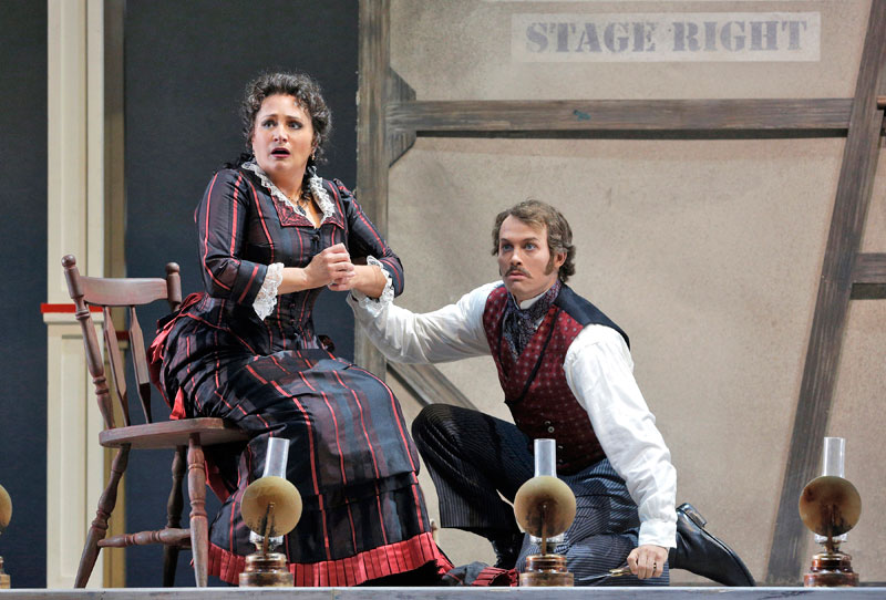Patricia Racette as Julie La Verne and Patrick Cummings as her husband Steve Baker in San Francisco Opera's Show Boat.