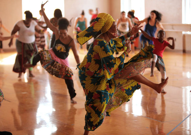Dancing at the Malonga Casquelourd Center for the Arts