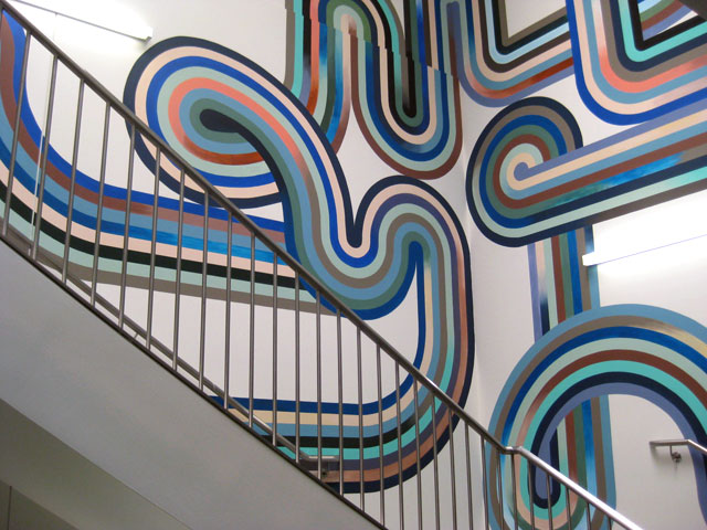 Detail: Stairwell mural by Serena Mitnik-Miller, Facebook HQ, Menlo Park, CA