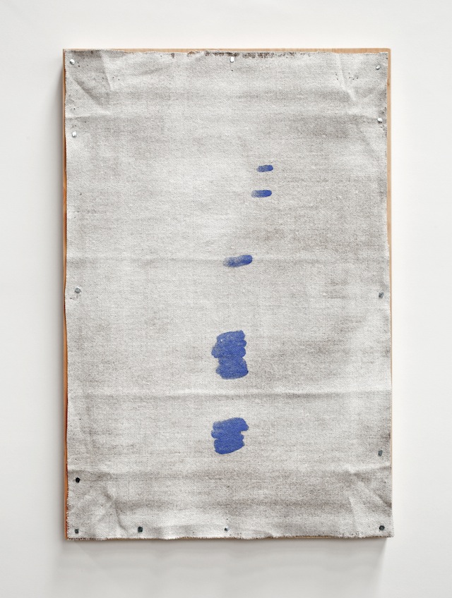 John Zurier, <i>Icelandic Painting (12 Drops)</i>, 2014; watercolor on linen on panel; 16 1/2 x 11 in. Collection of the artist.