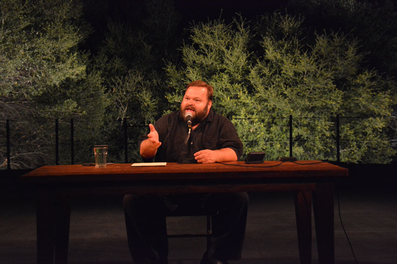 Mike Daisey in The Great Tragedies at California Shakespeare Theater. 