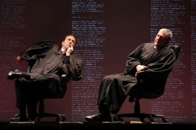 Mike Iveson and Vin Knight as Supreme Court justices in Arguendo at Z Space; photo: Joan Marcus.