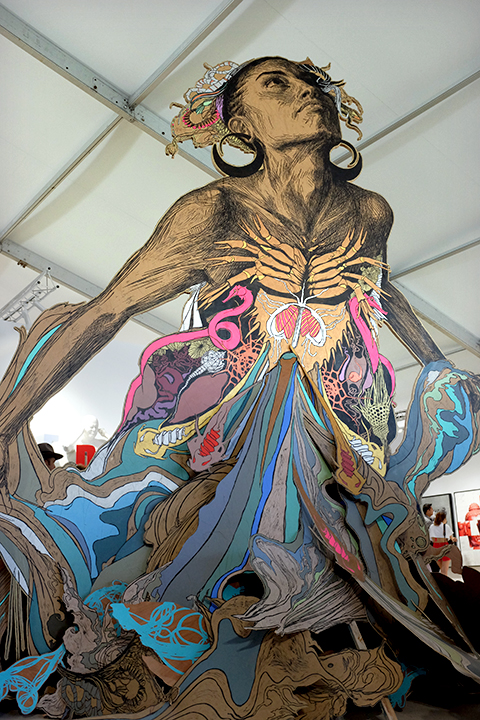 Artwork by Swoon at Scope, Miami; Photo by Cherri Lakey