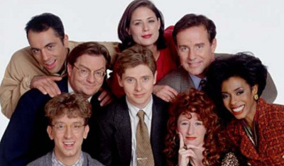 The cast of NewsRadio, back in the day.