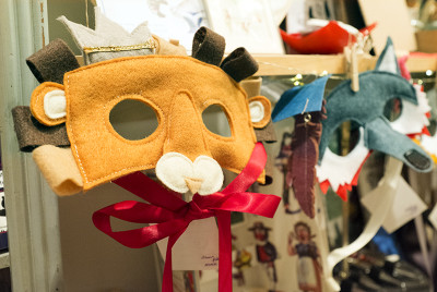 Animal masks at Petite Galleria. (Photo: Cherri Lakey)