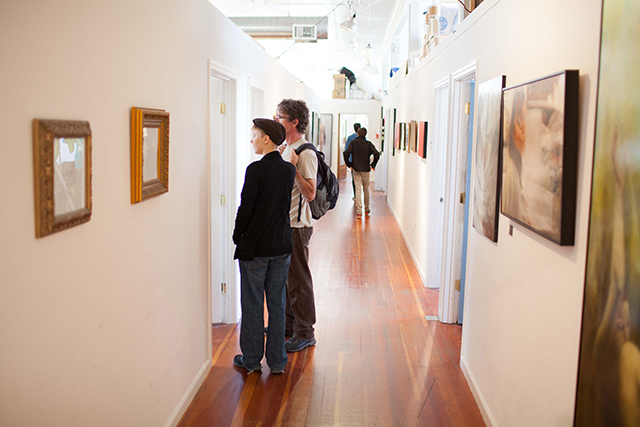 Visitors during an open studios event at Studio 17. (Courtesy of Studio 17)