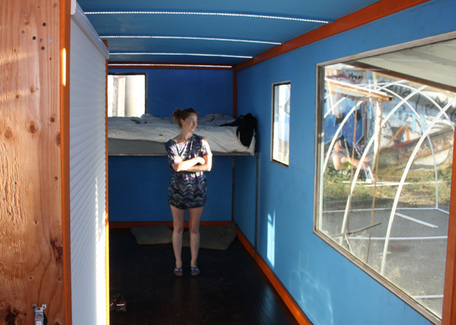 Heather Stewart inside one of her Boxouse homes.