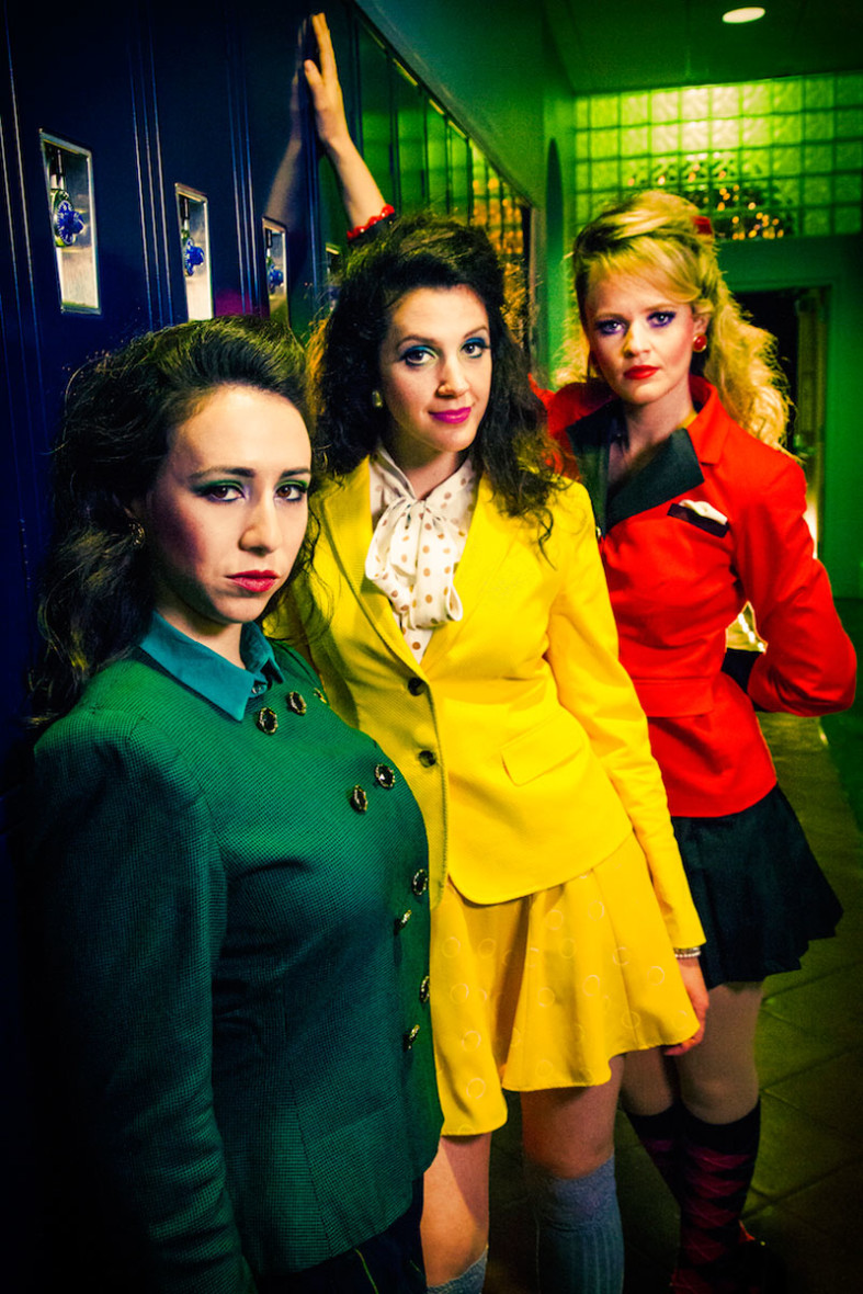 Samantha Cardenas, Lizzie Moss and Jocelyn Pickett in Heathers: The Musical. (Photo: Erik Scanlon.)