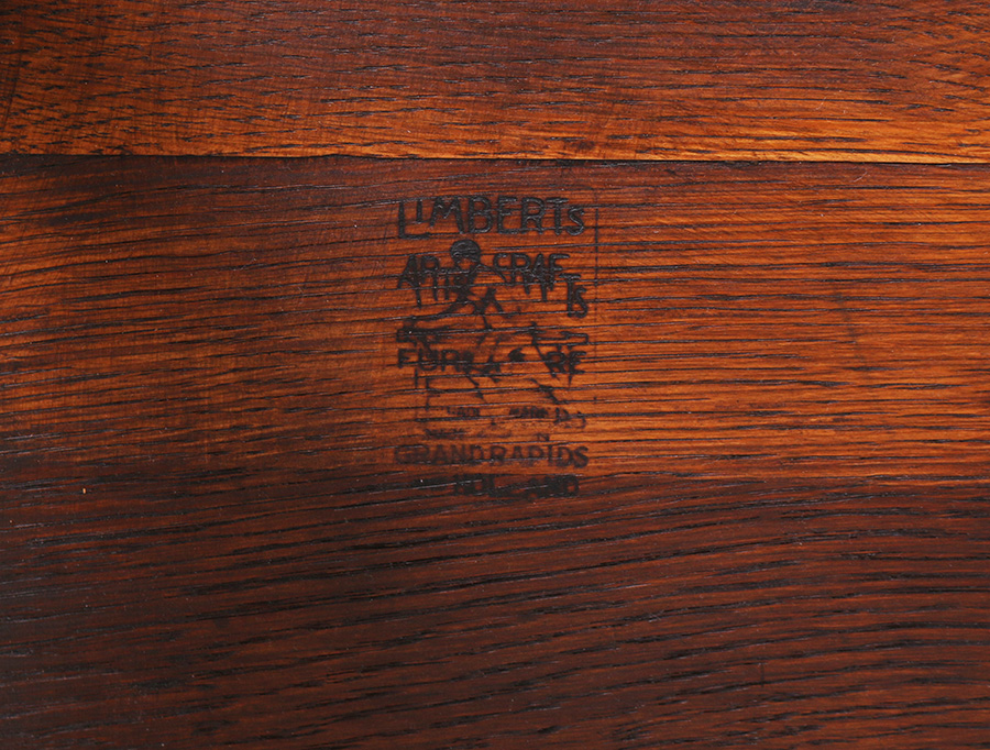 Stamp on a Limbert telephone stand. (Courtesy of California Historical Design)