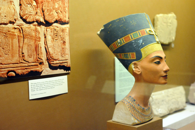 Queen Nefertiti replica. (Photo by Adrienne Blaine)