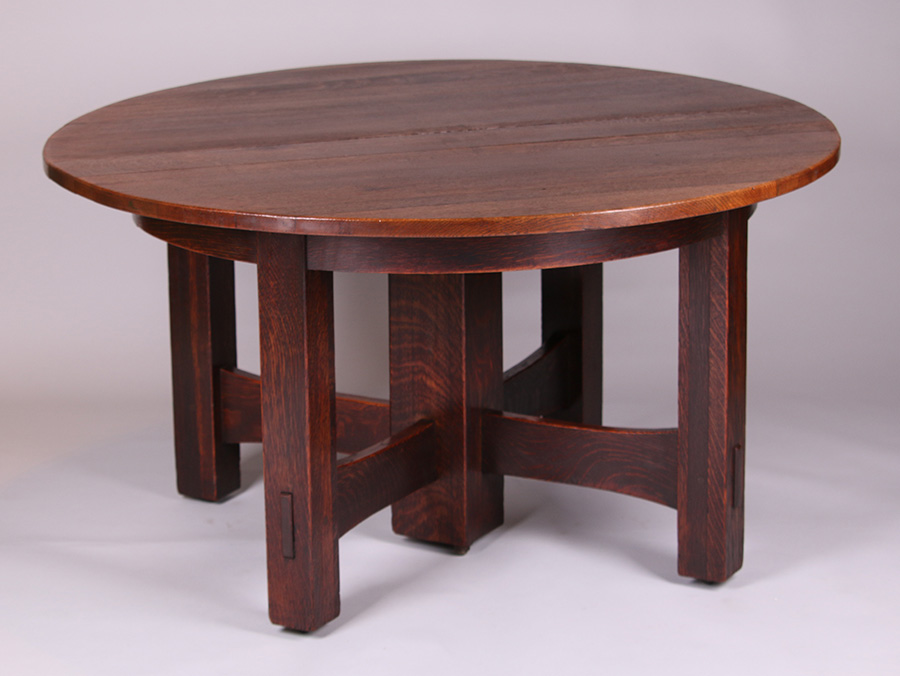 Gustav Stickley dining table given by Gustav Stickley and his wife to Lamont Warner (his chief furniture designer) as a wedding present in 1903. (Courtesy of California Historical Design)