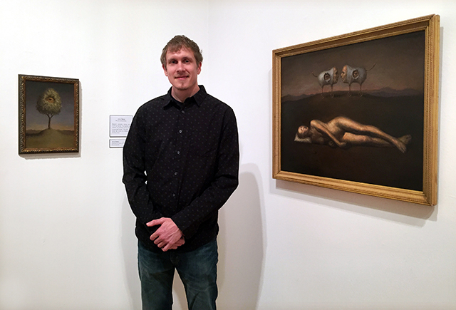 Artist Avery Palmer at The Triton Museum of Art .