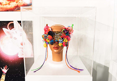 Miley Cyrus artwork on view at Miami Basel, 2014. (Photo by V Magazine)