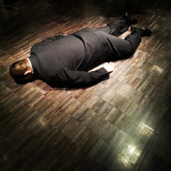 He Xiangyu, <i>The Death of Marat</i>, 2011. (Photo by author)