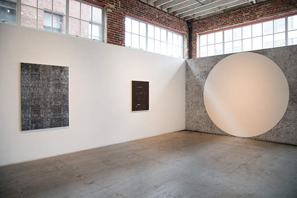Installation view with Emily Prince, <i>The Dust</i>, 2015. (Courtesy of Gallery 16)