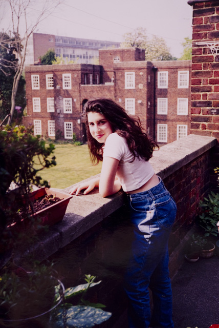 A young Amy outside her Grandma’s flat in Southgate. (Photo: The Winehouse family/ Contemporary Jewish Museum, San Francisco)