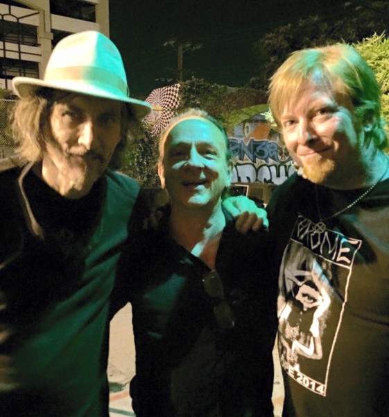 Helios Creed, David Yow (singer for Jesus Lizard) and Chrome  drummer Aleph Kali (Courtesy of Helios Creed)