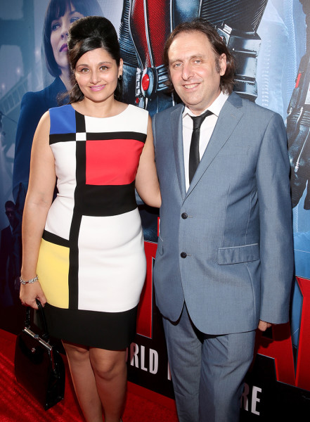 Gregg Turkington and guest attend the world premiere of Marvel's "Ant-Man," in which Turkington had a role. 