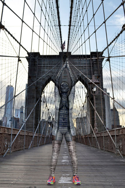 Trina Merry, 'Brooklyn-Bridge, New York City.' (Bodypaint and photography: Trina Merry)
