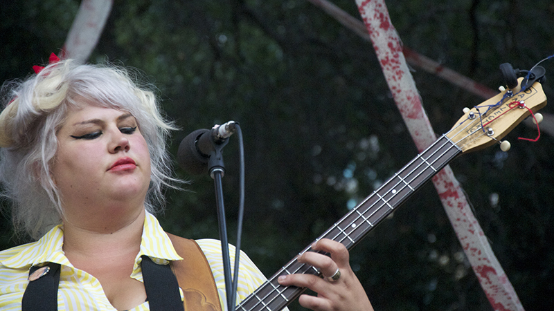 Shannon Shaw of Oakland-based indie garage punk trio Shannon and the Clams.