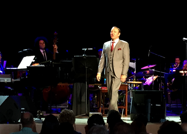 Kevin Spacey sings at the Green Music Center, July 18, 2015. (Photo: Gabe Meline/KQED)