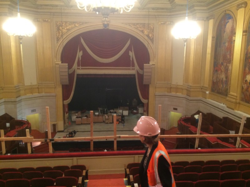 A view from the balcony in the Herbst Theatre