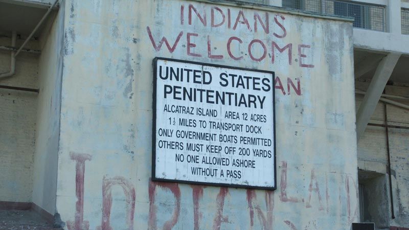 Remnants of the occupation of Alcatraz