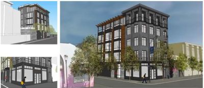 An artist's rendering of the proposed condos that would replace the Elbo Room at 647 Valencia Street. 
