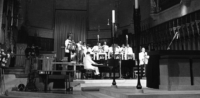 The Duke Ellington band at Grace Cathedral, Sept. 17, 1965. (Photo courtesy Grace Cathedral)