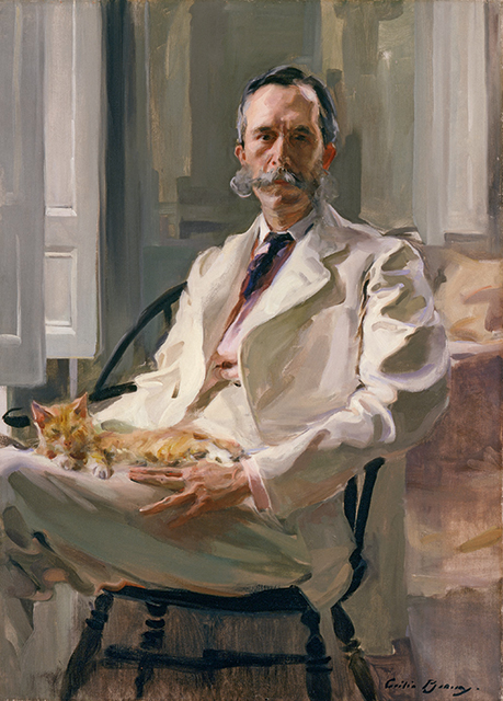 Cecilia Beaux, 'Man with the Cat (Henry Sturgis Drinker),' 1898.