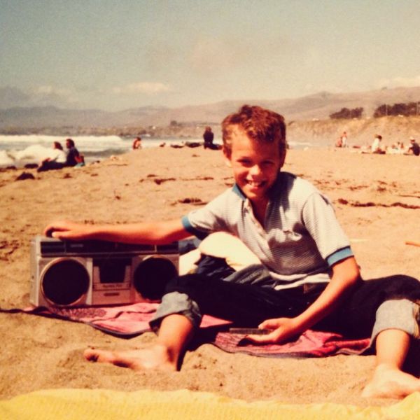 With my favorite boombox, circa 1984.