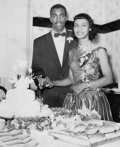 Dumas and his wife, Loretta Dumas (Ponton), on their wedding day.