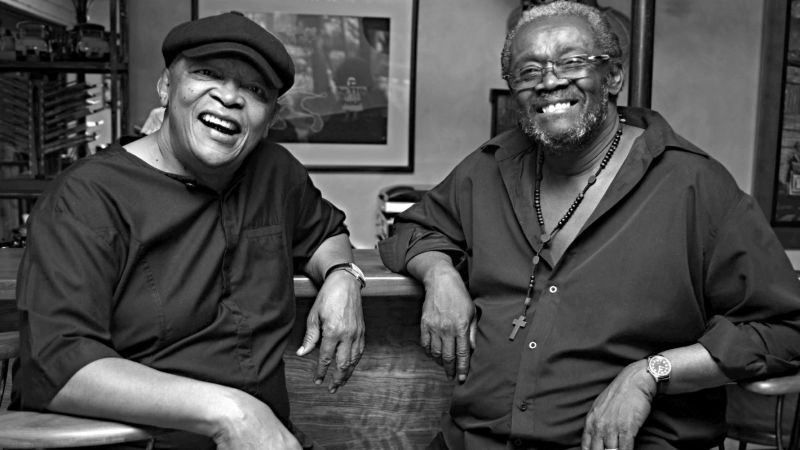 Larry Willis, at right, with longtime collaborator Hugh Masekela. (Courtesy the artist)