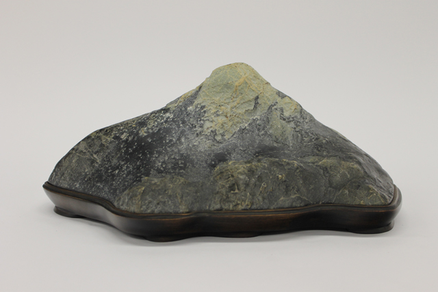 Mas Nakajima, 'Fuji-san,' collected stone and made daiza finished, c. 1995; collected c. 1990 Clear Creek.