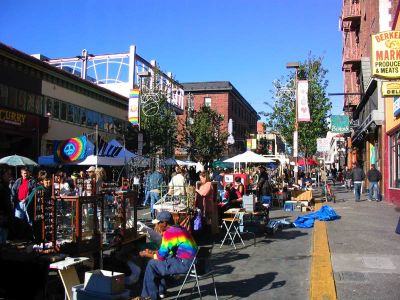 The Telgraph Ave. Holiday Street Fair in all its tie-dye glory. 