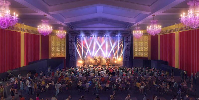 A rendering of the new UC Theatre Taube Family Music Hall.