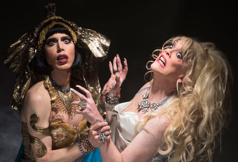 Noah Haydon and Peggy L'Eggs in Thrillpeddlers production of Club Inferno