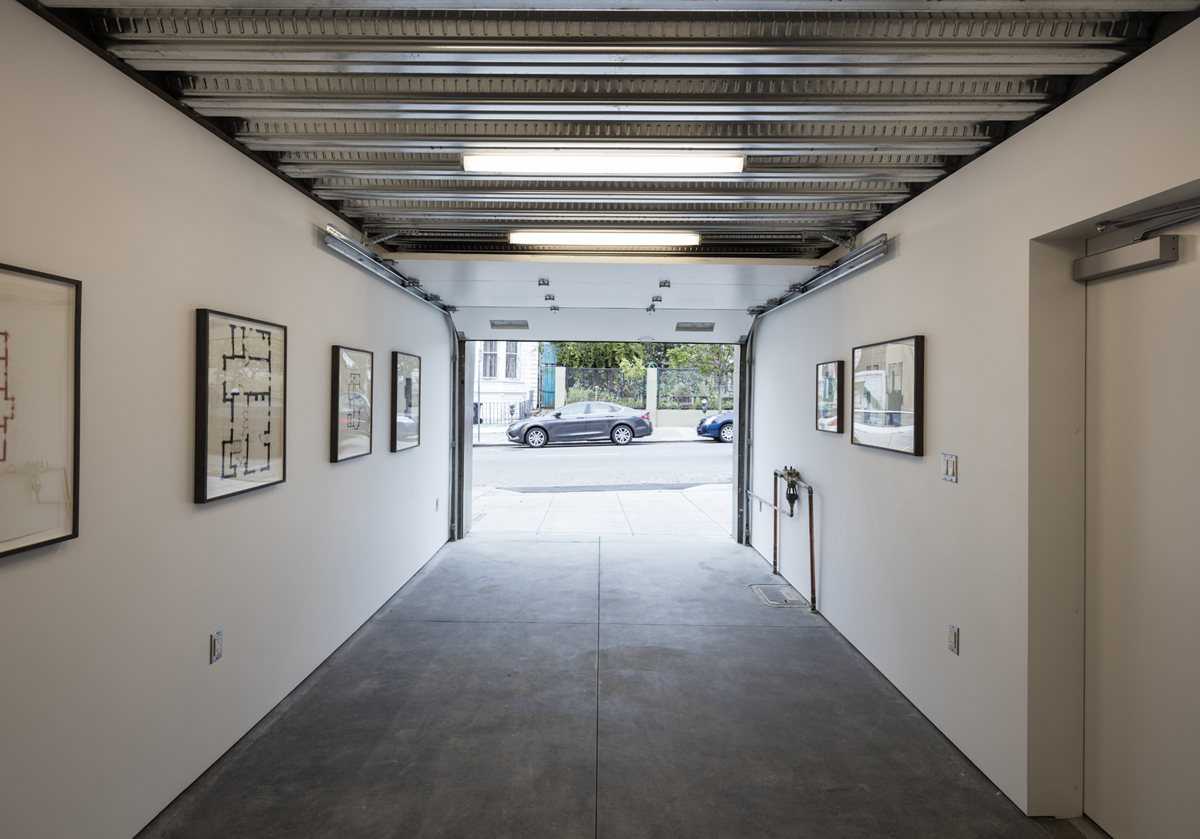 Inside Jensen Architect’s addition, a converted Garage Gallery installed with Ireland works on paper.