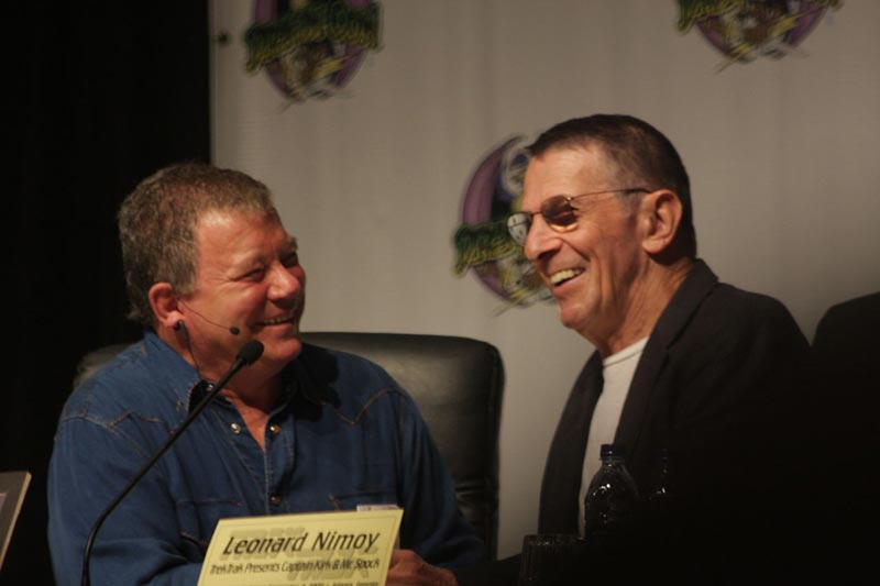 William Shatner and Leonard Nimoy at Dragon Con, 2009.