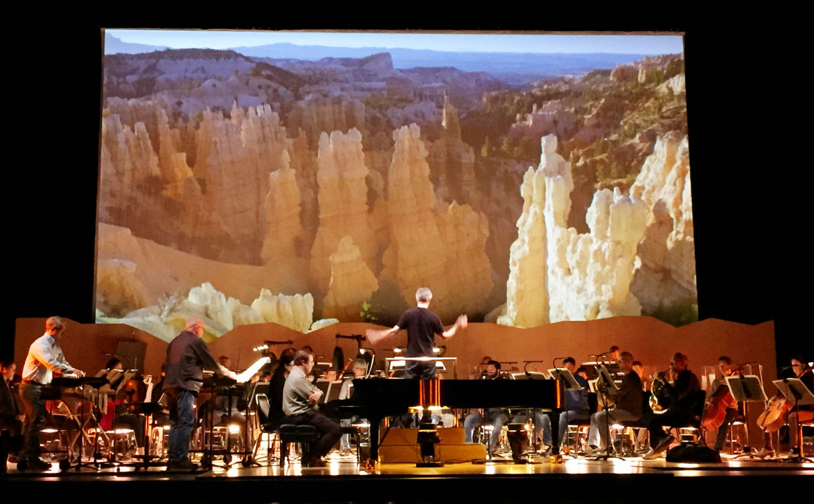 David Robertson leading the St. Louis Symphony in a rehearsal of Messiaen's 'Des Canyons aux étoiles' at Cal Performances