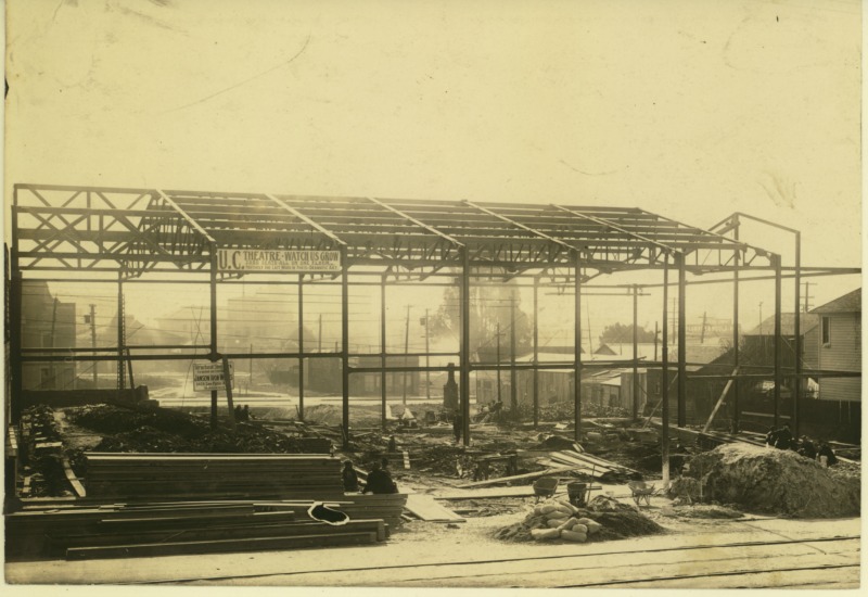 The UC Theater being built in 1916