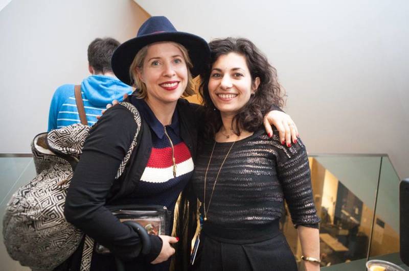 Gravity Goldberg with noted filmmaker Tiffany Shlain at one of the museum's frequent after-hours events. 