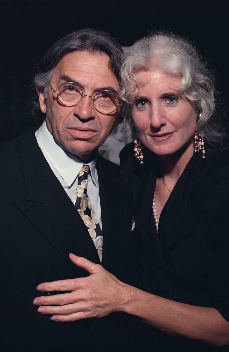 Bill Graham with Melissa Gold, who along with pilot Steve Kahn died in a 1991 helicopter crash, pictured at the Orpheum Theatre in San Francisco, October 1991.