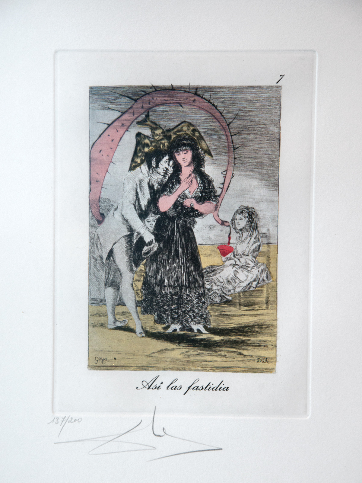 "Asi las fastidia," a reworking of Francisco Goya by Salvador Dalí.