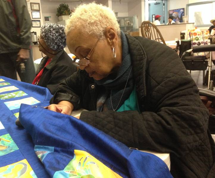 Carolyn White, 71, has lived in East Palo since 1974. "This is something for us, but our children will say ‘Our grandmother, our mother, all our family, was participating in this quilt.’ So it means a lot."